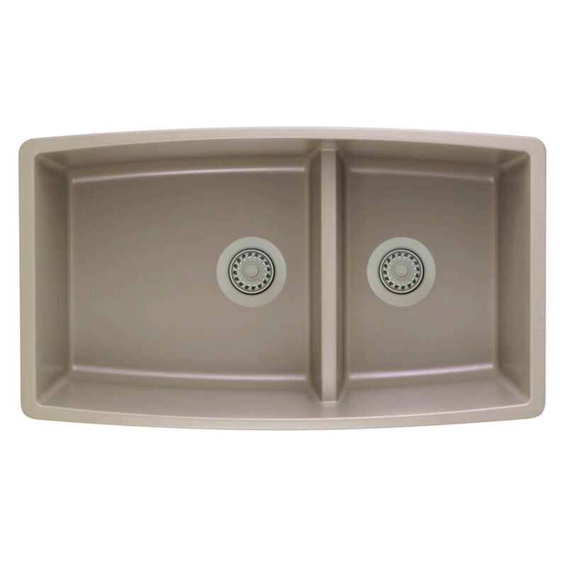 33 X 19" Double Bowl 60/40 Low Divide Undermount