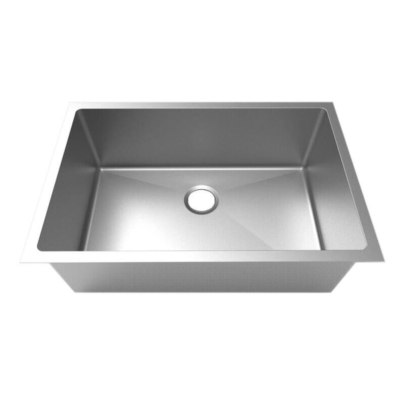 29" x 19" Near Zero Radius Single Bowl Undermount