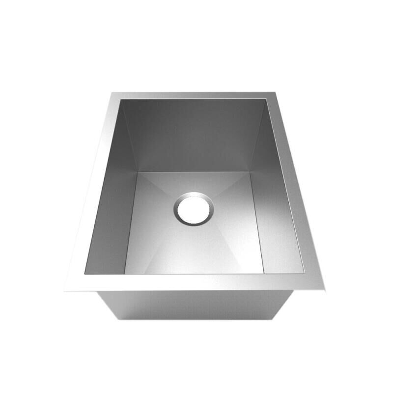 15" x 18-1/2" Zero Radius Single Bowl Undermount