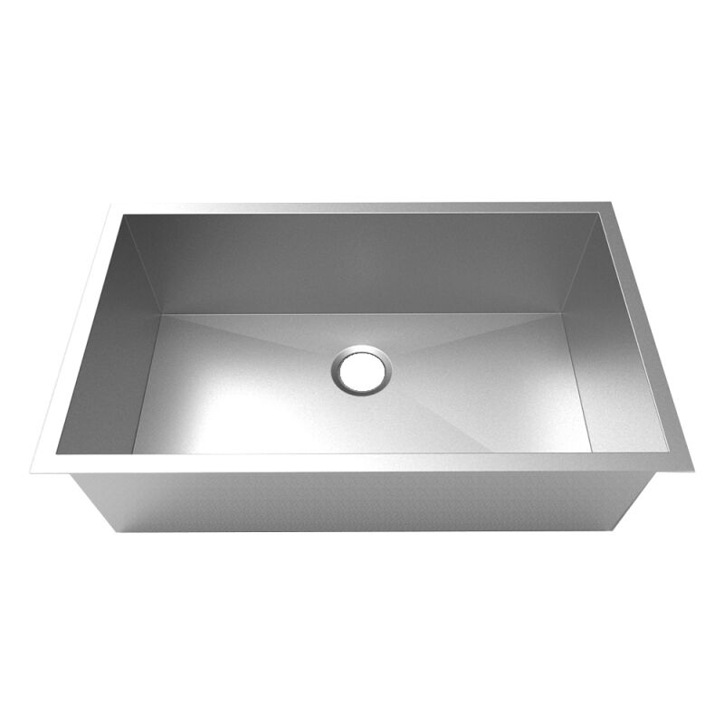 32" x 18-7/8" Zero Radius Single Bowl Undermount