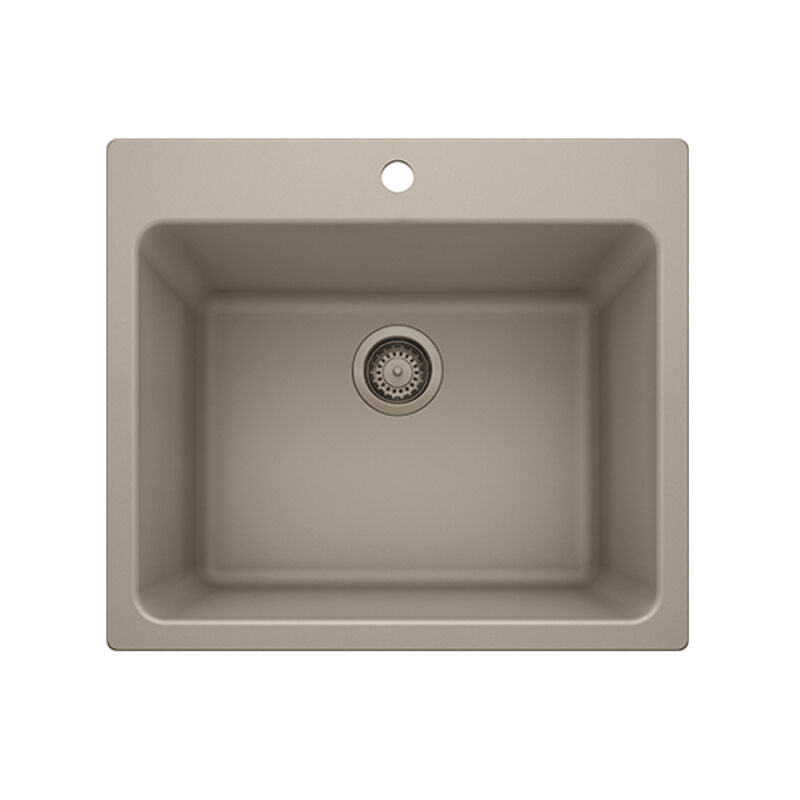 25 X 22" Single Bowl Dual Mount Laundry Sink