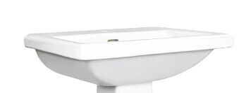 Francisca White Rectangle 3 Hole 4 Inch Lavatory Basin - 0