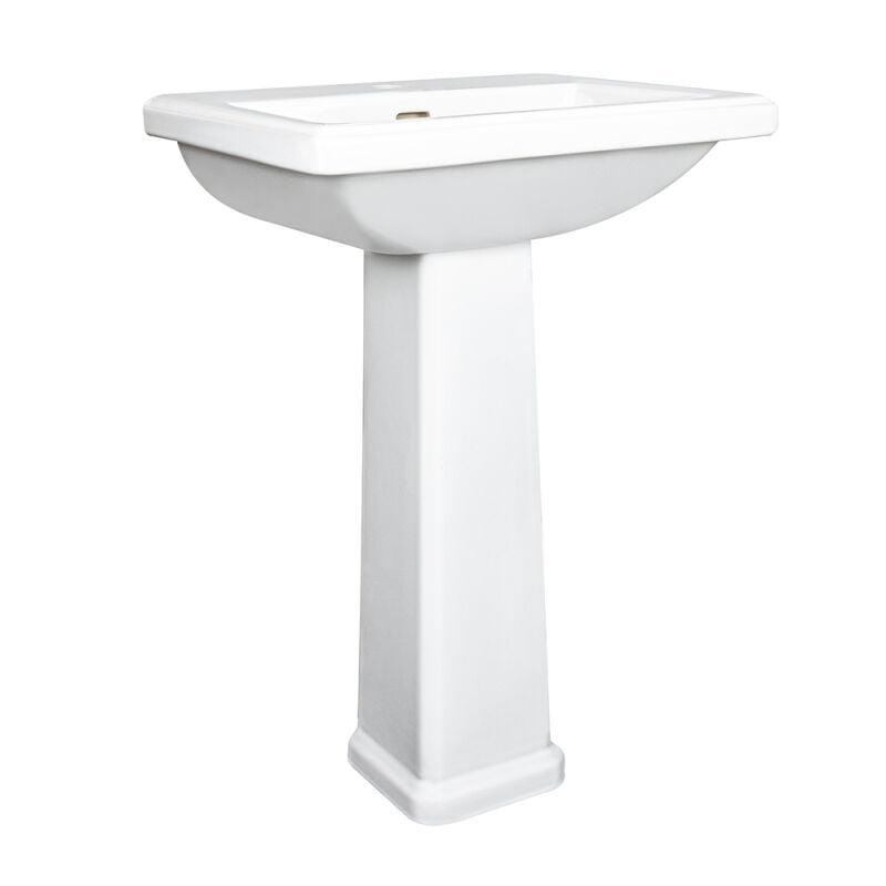 Francisca White 1 Hole Lavatory Basin and Base Kit