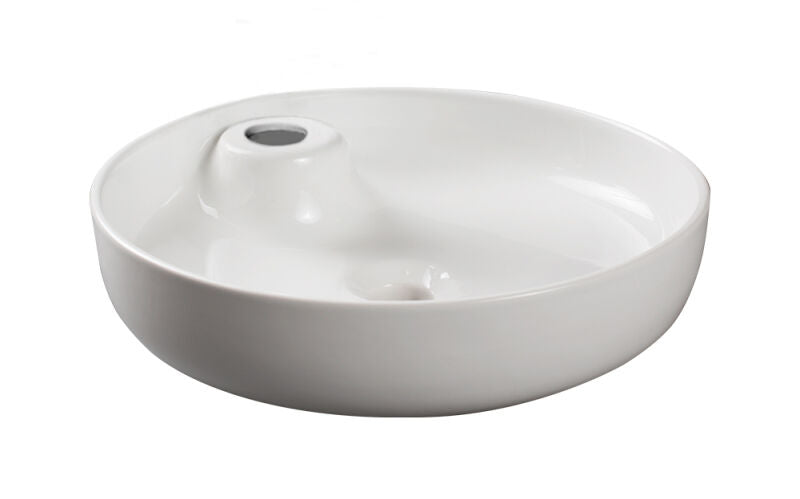 Piazza White Round Vessel