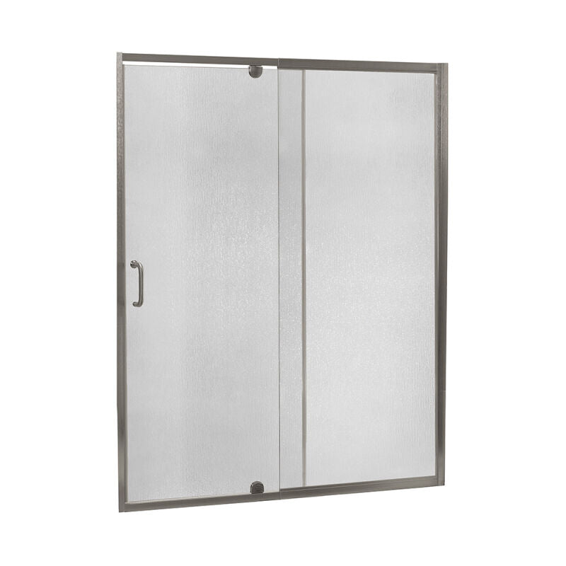 Minimalist 36" to 42"W x 69"H Frameless Pivot Shower Door and Panel 1/4" Rain Glass