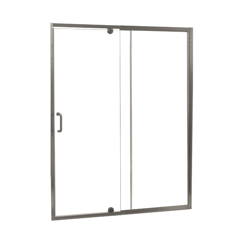 Minimalist 42" to 48"W x 69"H Frameless Pivot Shower Door and Panel 1/4" Clear Glass