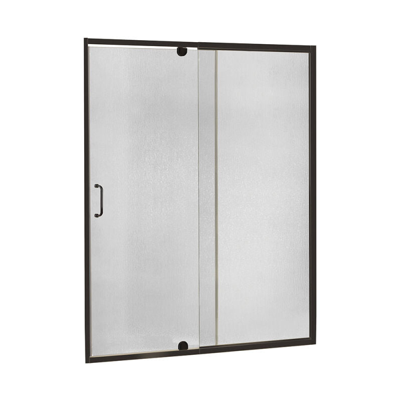 Minimalist 42" to 48"W x 69"H Frameless Pivot Shower Door and Panel 1/4" Rain Glass - 0