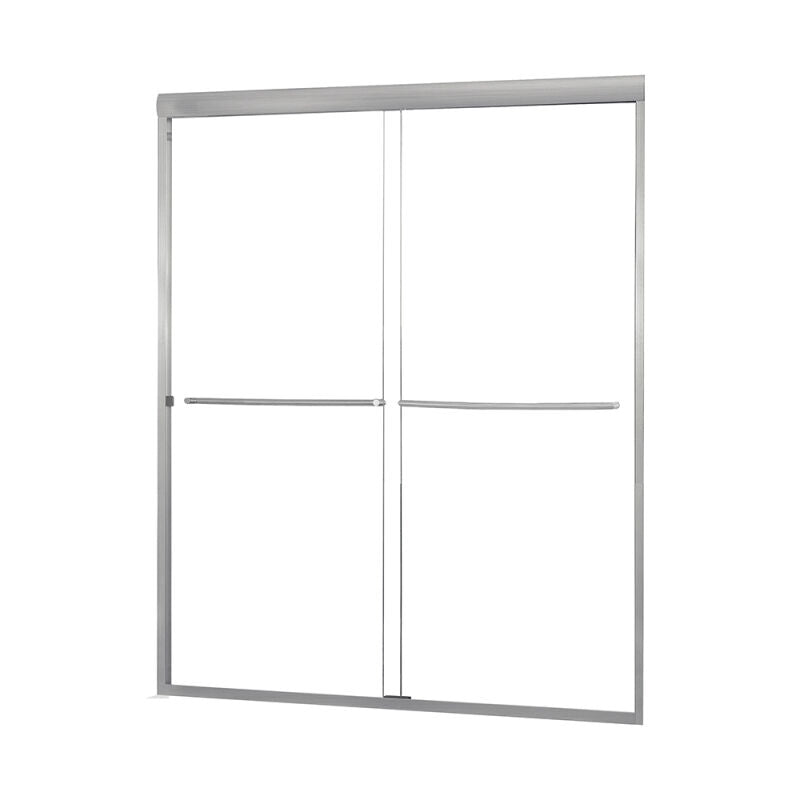 Minimalist 38" to 42"W x 65"H Frameless Sliding Shower Door 1/4" Clear Glass - 0