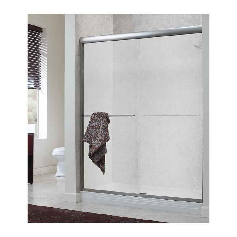 Minimalist 44" to 48"W x 72"H Frameless Sliding Shower Door 1/4" Rain Glass