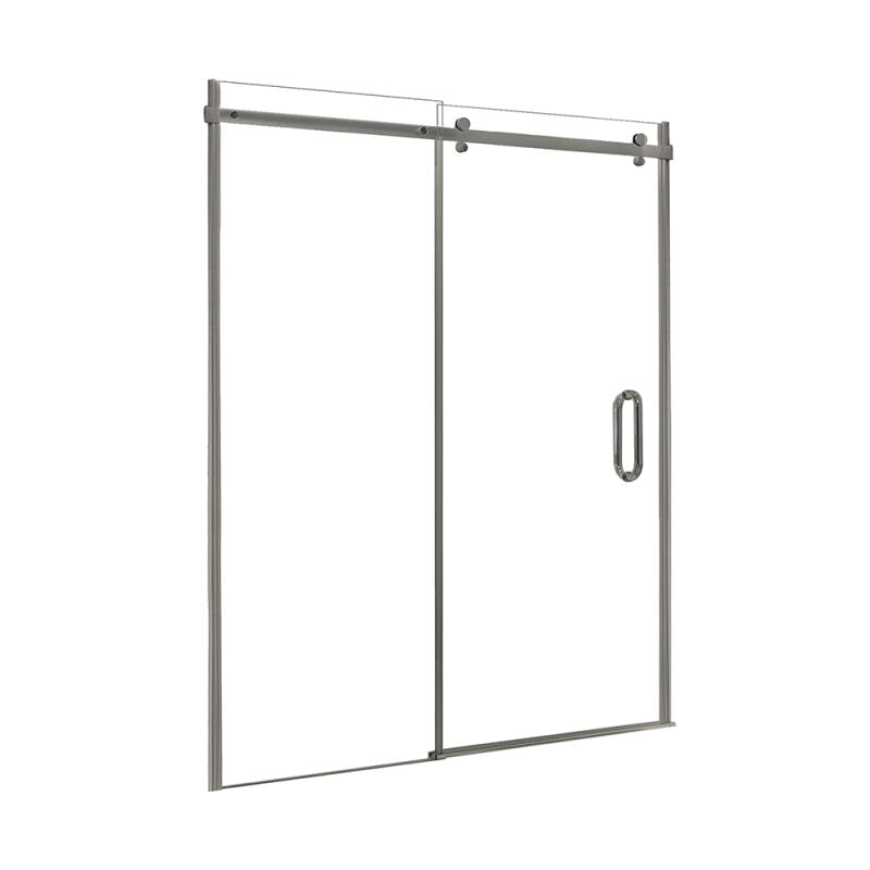 Modern 44" to 48"W x 76"H Frameless Roller Shower Door 3/8" Clear Glass