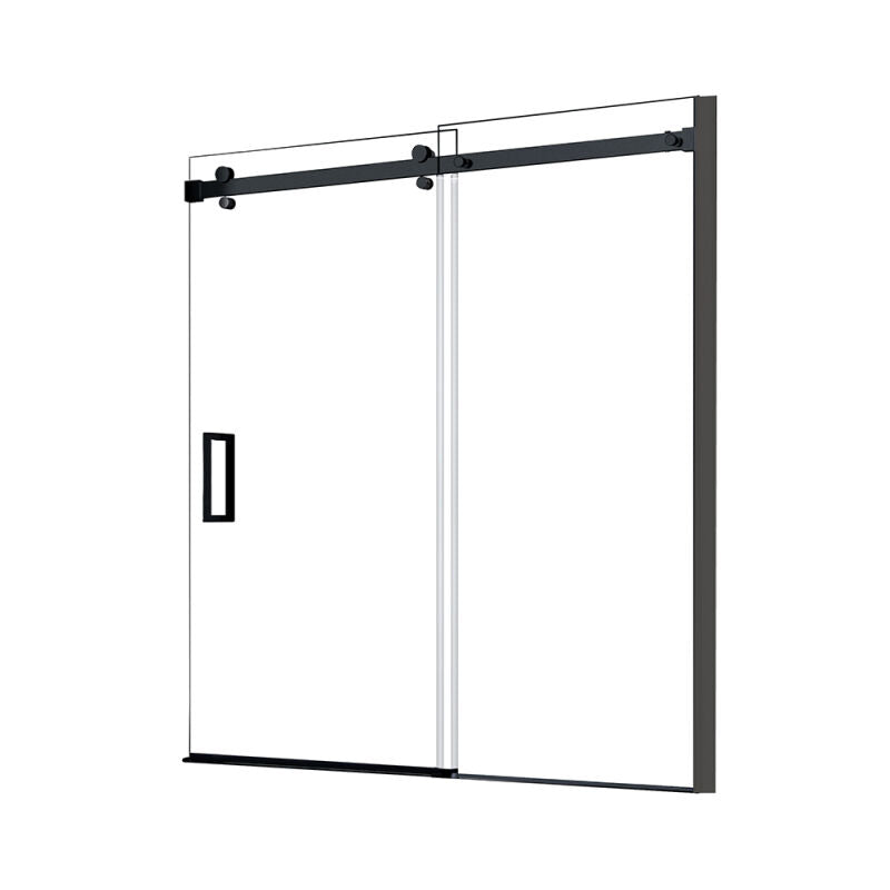 Architectural 58-7/8" to 60" x 60" Slow Close Roller Tub Shower Door