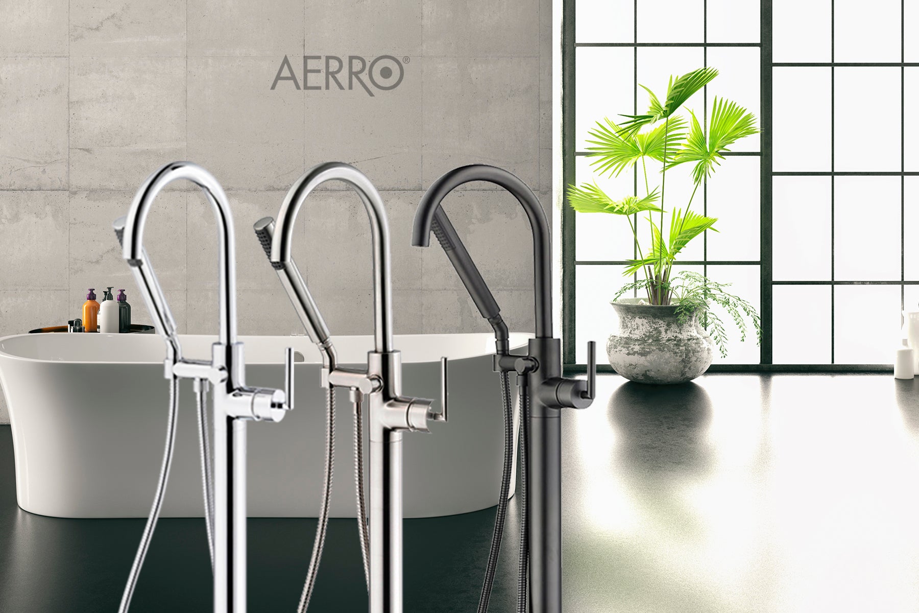 Aerro Free Standing Tub Filler Trim Only