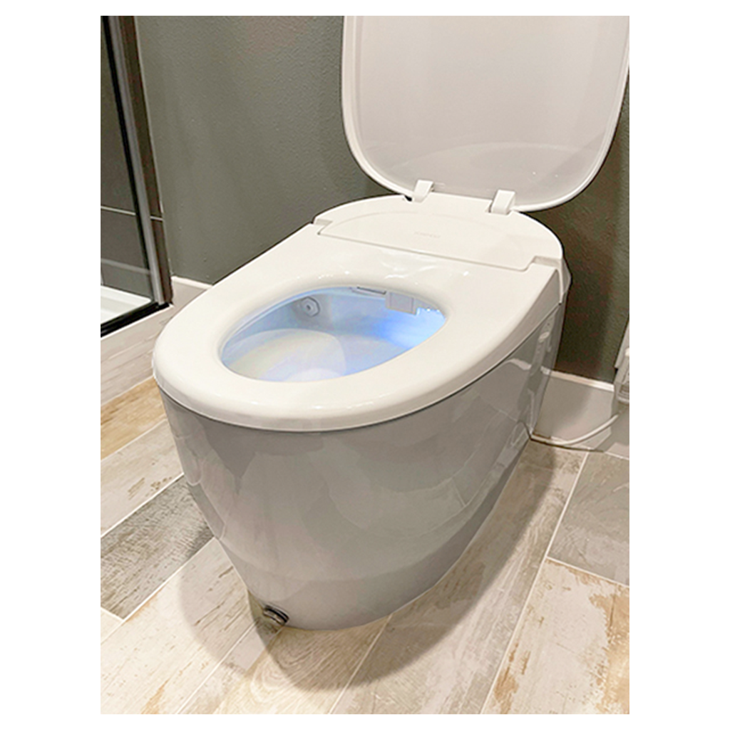 Ellonia White Auto Flush Elongated Intelligent Toilet w/Slow Close Heated Seat