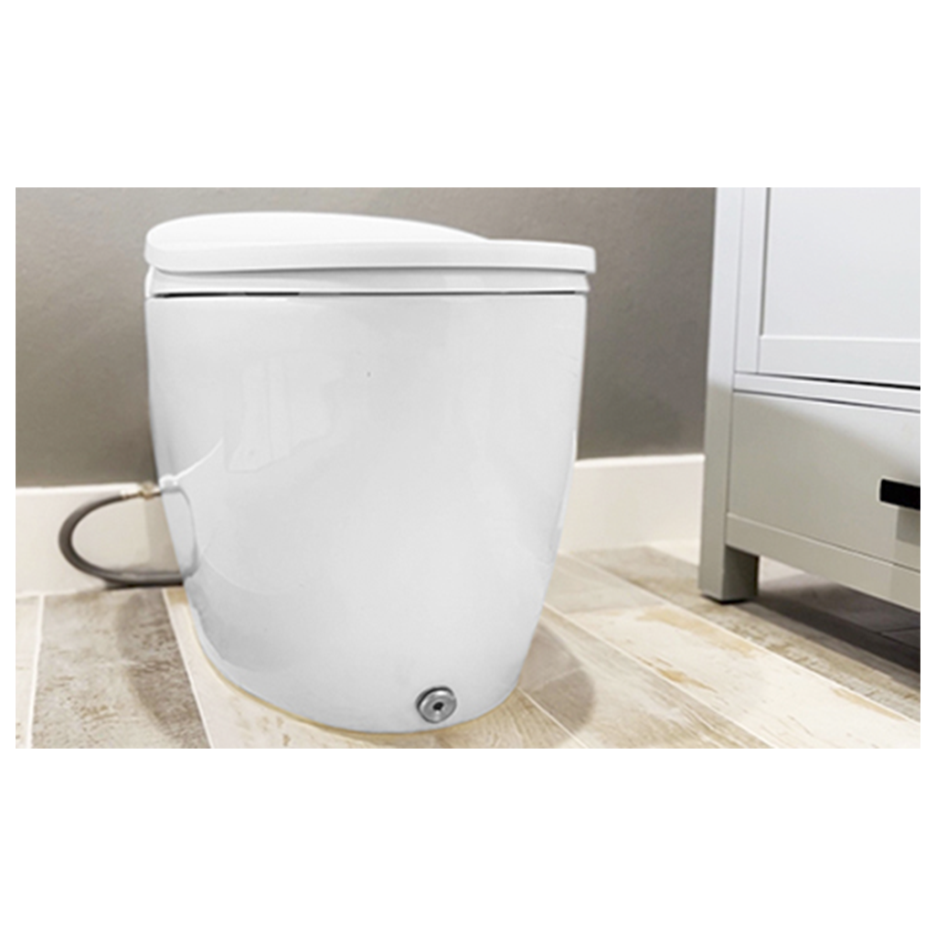 Ellonia White Auto Flush Elongated Intelligent Toilet w/Slow Close Heated Seat