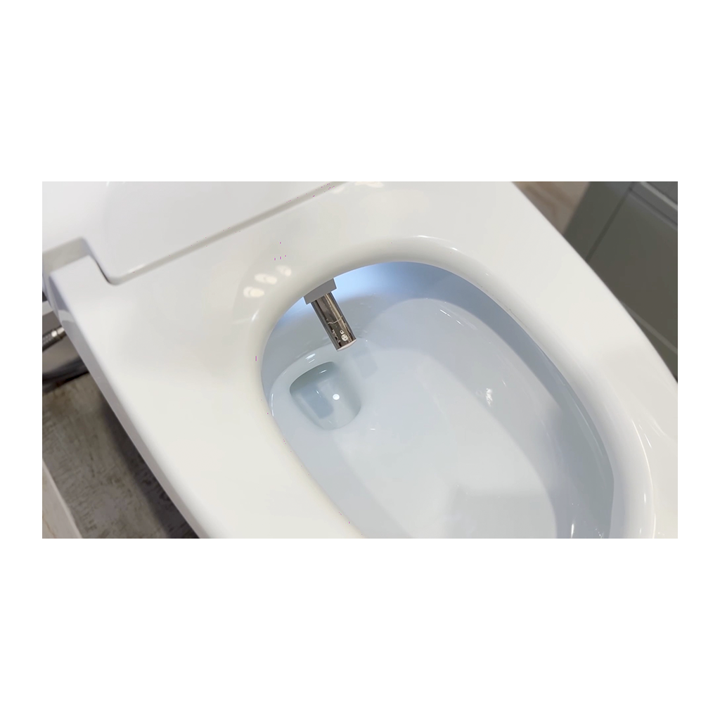 Ellonia White Auto Flush Elongated Intelligent Toilet w/Slow Close Heated Seat