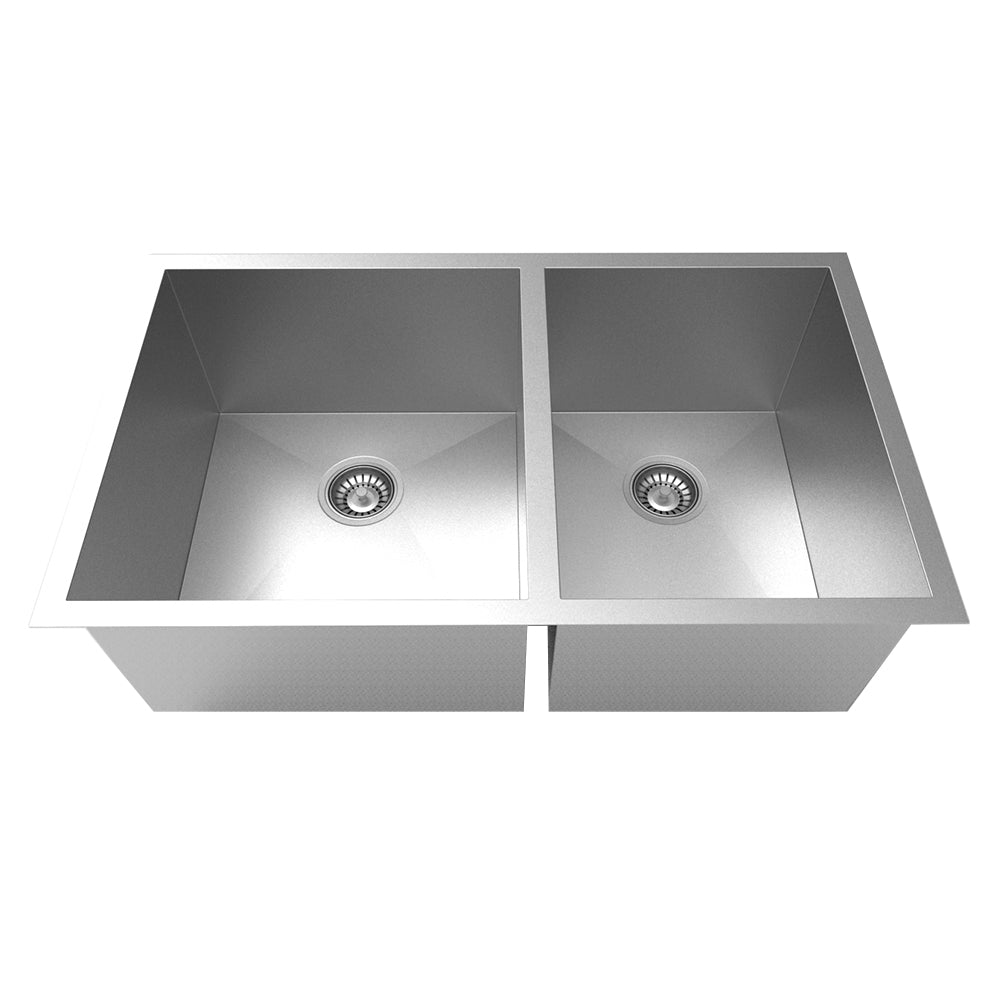 32" X 19" Zero Radius Double Bowl 60/40 Undermount - 0